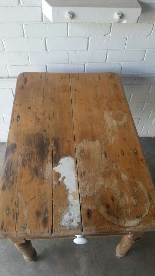 Shabby Chic! Vintage English Pine Single Drawer Scrub Top Table