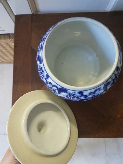 A Blue and White Ming Style Lidded Jar