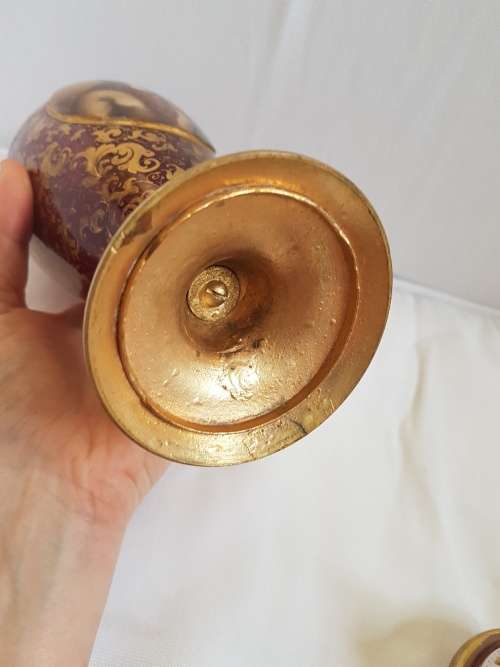 Reserved A Magnificient Bohemian Cranberry Glass Portrait Urn