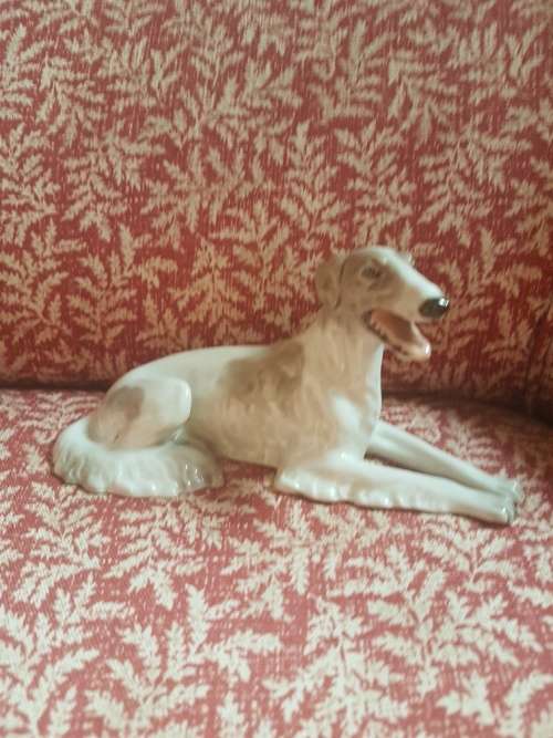 Stunning!A Pair of Russian Borzoi (Russian Wolfhound) Figures . Impressed no 3367&336 12