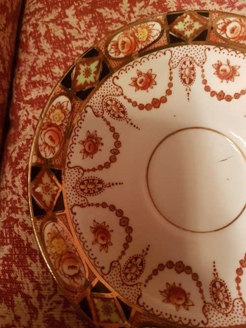 Rare and Scarce Old Pattern Royal Albert Imari Style Devon Black Pattern porcelain