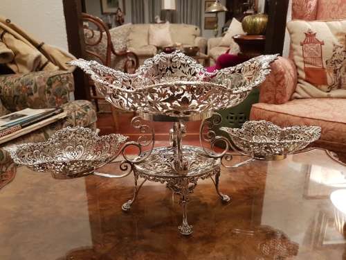 An Important Edwardian Silver Epergne James Dixon and Sons Sheffield 1903 1422grams