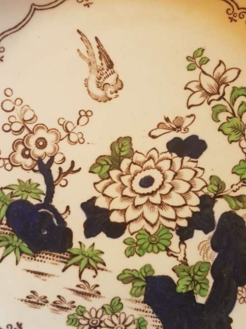 Ashworth Real Iron Stone China Plate Scalloped Edge Plate