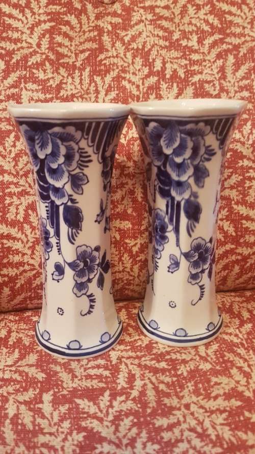 A Pair of Delf Vases