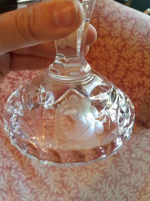 Crystal Candle Stick with Rose Pattern