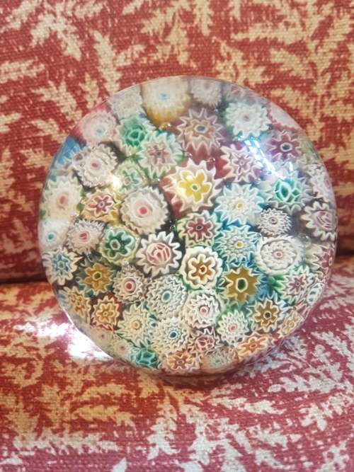 Millefiori Murano Glass Paper Weight 467grams