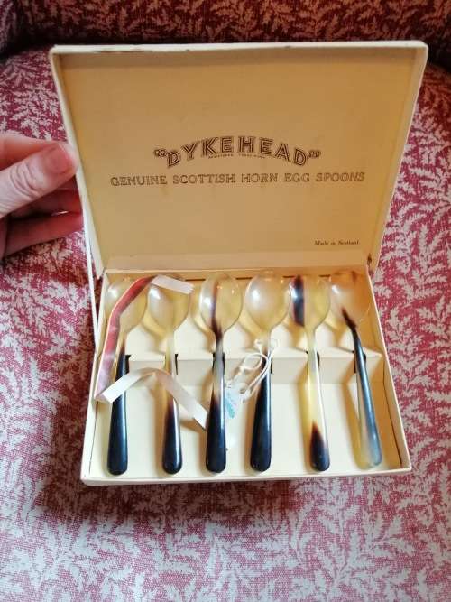 Dyke Head Genuine Scottish Horn Egg Spoons