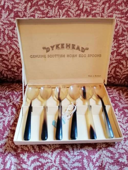 Dyke Head Genuine Scottish Horn Egg Spoons