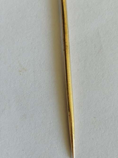 18ct Yellow Gold and 9ct Yellow Gold Cravat Pin With Rose Cut Diamonds With Ducal Coronet