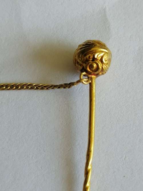 Napoloen collector ! Outstanding 18ct Yellow Gold Jabot Pin with the Figure of Napoleon