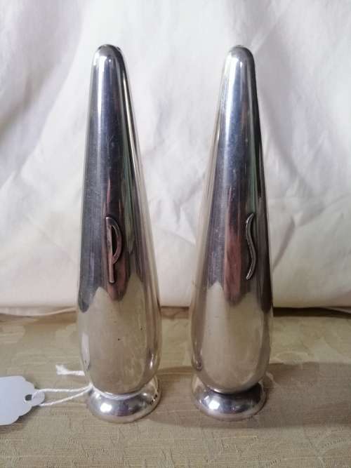 Sleek Danish Hans Jenson EPNS Salt and Pepper Set