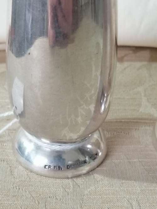 Sleek Danish Hans Jenson EPNS Salt and Pepper Set