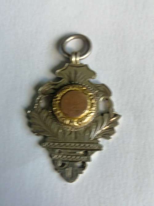 Silver and Rose Gold Fob Medallion
