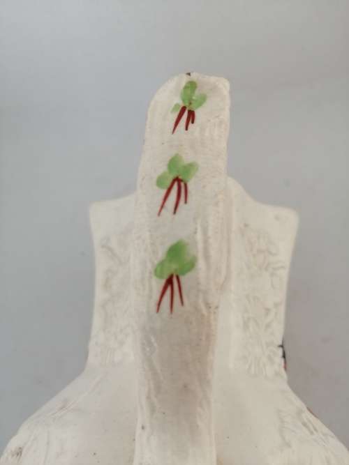 Antique 19th C Gaudy Welsh hand painted design Molded Jug