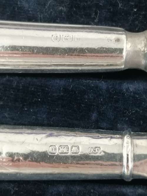 Yates Brothers Sheffield Silver Butter Knives with Stainless steel Blades