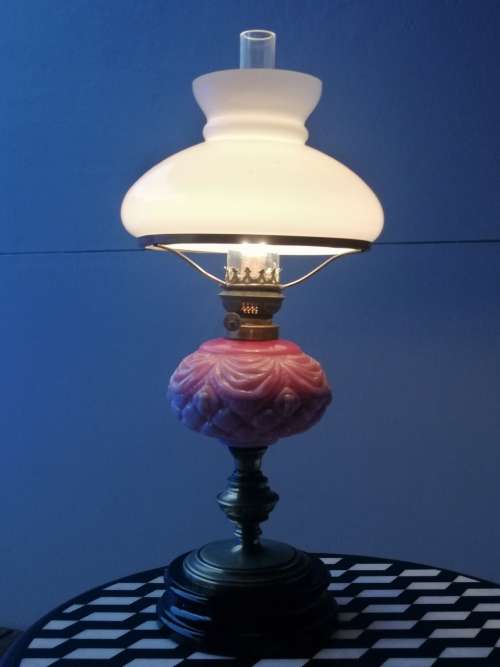 A Beautiful Working Kosmos Brenner Oil Lamp