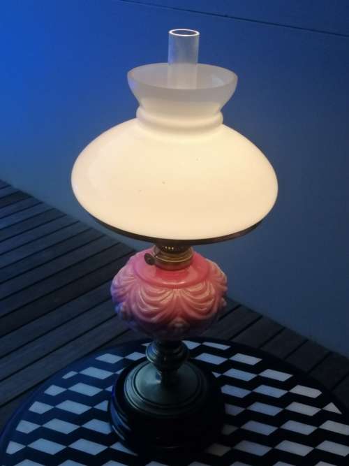 A Beautiful Working Kosmos Brenner Oil Lamp