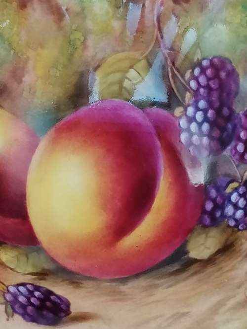 A Hand Painted Royal Worcester Trinket Dish/Tazza Depicting Fruit