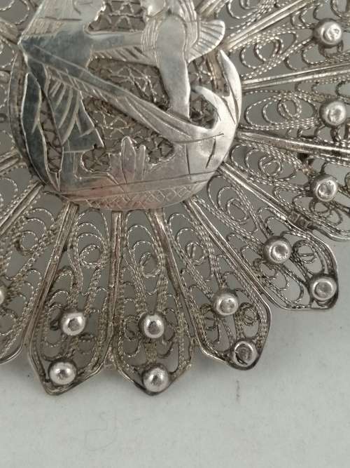Egyptain Silver Filigree Brooch