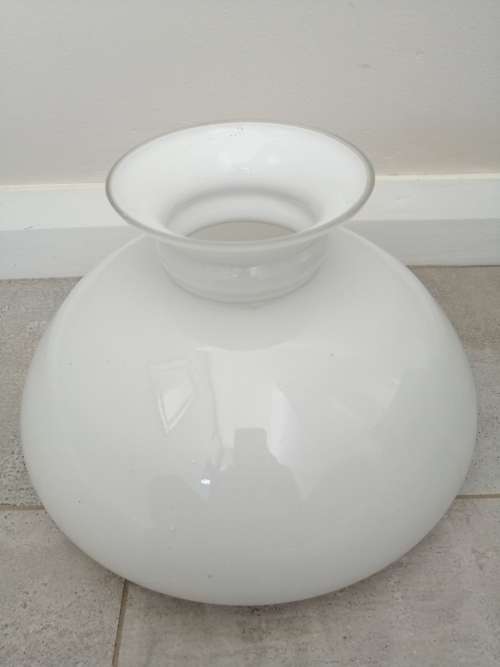 Large White Glass Shade