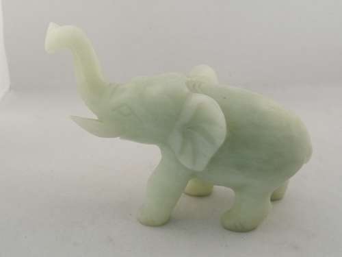 Lucky Jade Elephant  with damage to tail