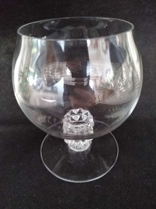 4 Lalique Alger Brandy Sniffer Glasses
