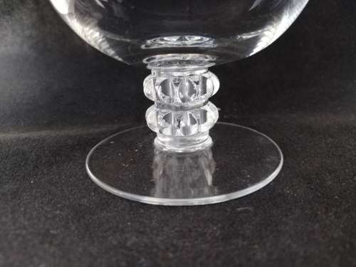 4 Lalique Alger Brandy Sniffer Glasses