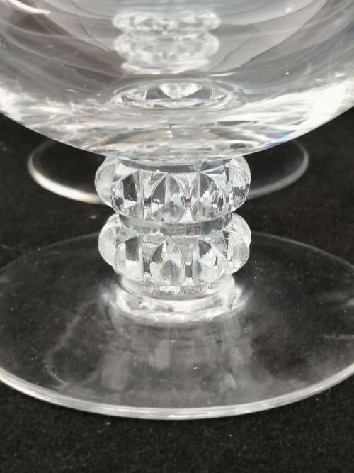 4 Lalique Alger Brandy Sniffer Glasses