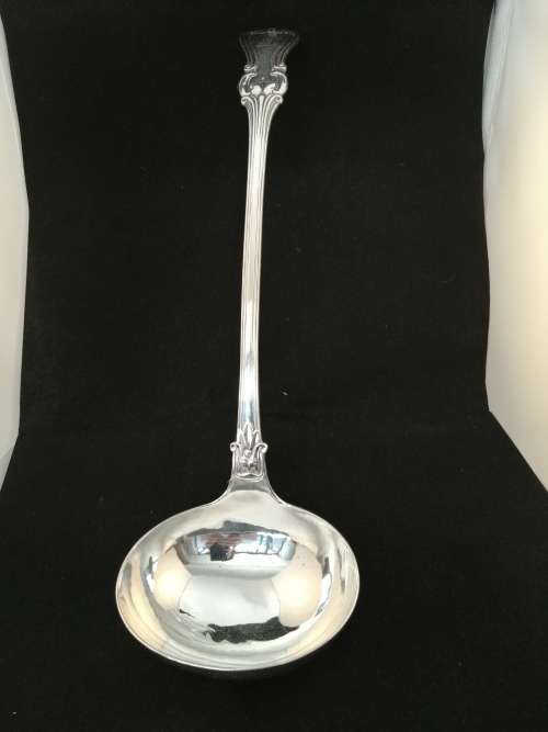 An Oustanding Silver Plate Soup Ladle