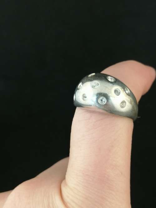 Silver and Cubic Zirconia Ring
