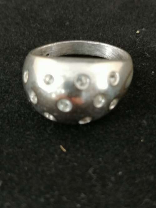 Silver and Cubic Zirconia Ring