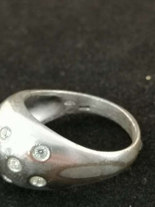 Silver and Cubic Zirconia Ring