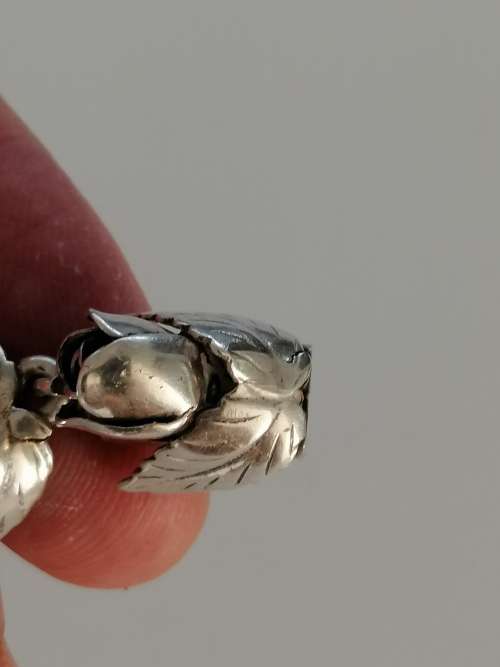 A GORGEOUS VINTAGE DANISH SILVER BRACELET AND RING MADE BY SILVERSMITH  S.CHRISTIAN FOGH