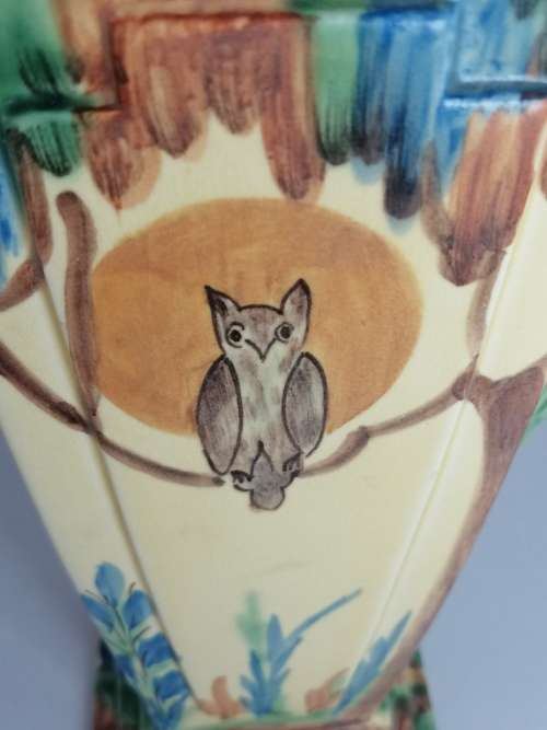 A RARE FIND !!!! WADE HEATH CASTILE 15 ART DECO ANGULAR HAND PAINTED JUG