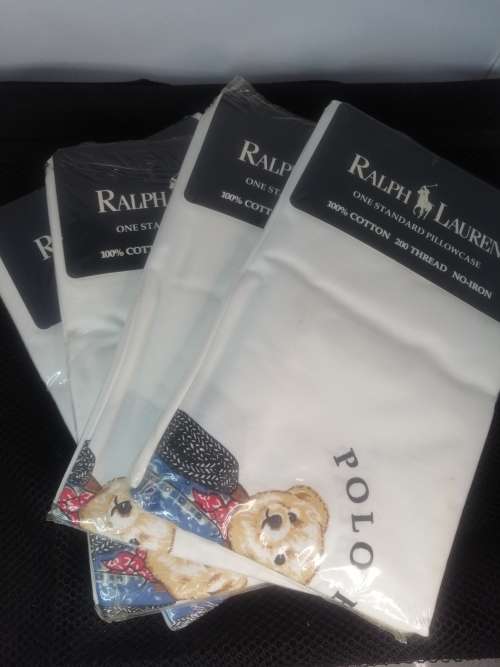 RESERVED FOUR VINTAGE RALPH LAUREN POLO BEAR STANDARD PILLOWCASES