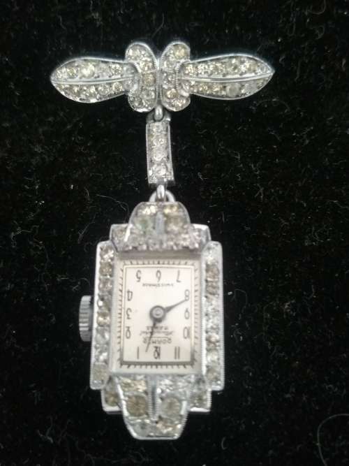 RARE. ROAMER LADIES COCKTAIL WATCH IN THE STYLE OF A NURSES WATCH WITH ORIGINAL BOX