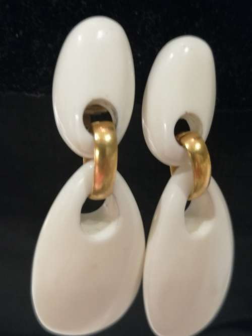Wow!!! Beautiful Dominique Denaive Earrings Parisian jewlery designer