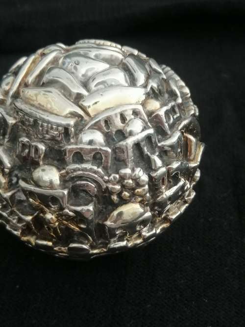 A STERLING SILVER PAPERWEIGHT ` JERUSALEM`