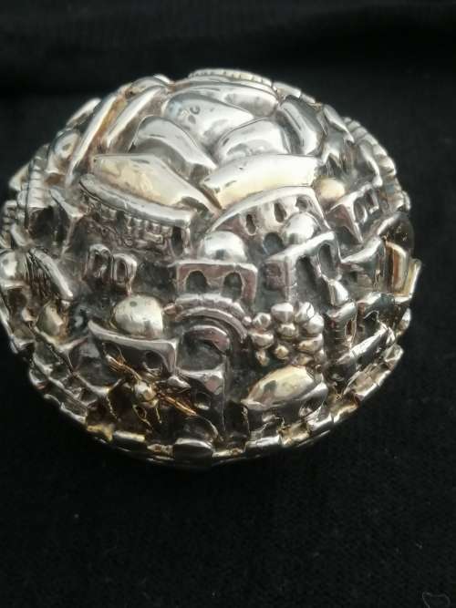 A STERLING SILVER PAPERWEIGHT ` JERUSALEM`