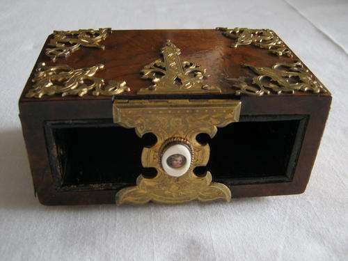 A French  Burr Walnut and Gilt metal Mounted Diary/Bible Case