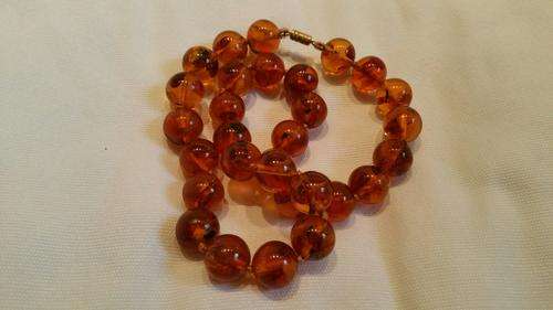 Amber Necklace with 30  Beads Restrung