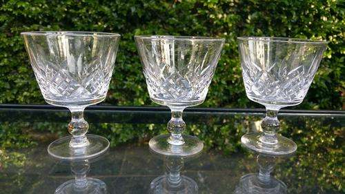 3 Stuart Crystal Wine Glasses Glengarry Pattern