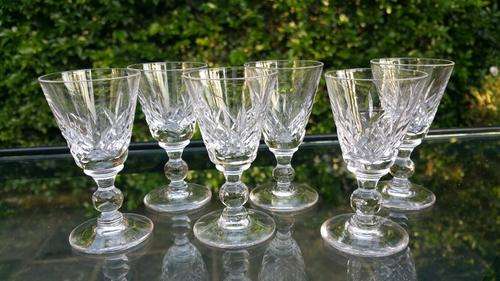 6 Stuart Crystal Liqueur Glasses in the Glengarry Pattern