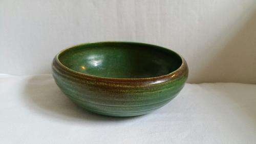 An Earthernware Bowl Green, Stamped Vermont G170