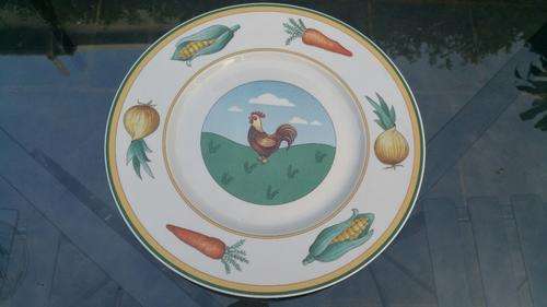A Villeroy & Boch " A La Ferme Les Animaux" Pattern Dinner Plate Rooster