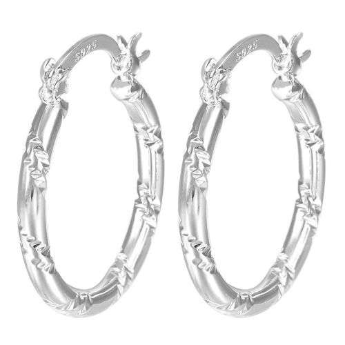 Stunning 925 Sterling Silver Hoop Earrings