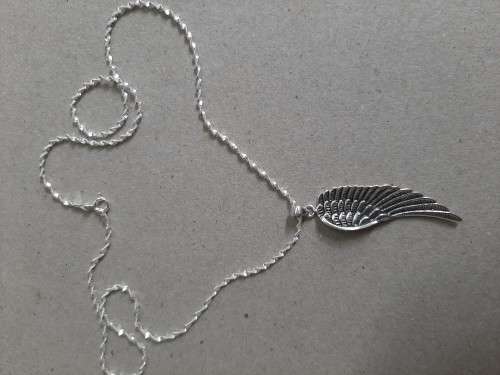 BEAUTIFUL CHAIN WITH ANGEL WING 925 STERLING SILVER