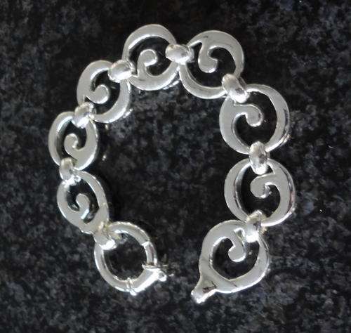 CHUNKY 925 sterling silver FILLED BRACELET