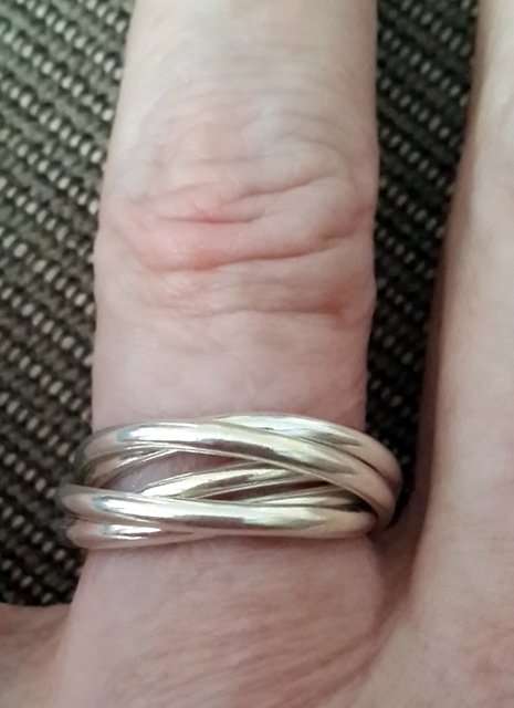 925 STERLING SILVER 5 BAND RUSSIAN WEDDING RING