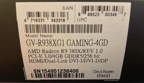 Gigabyte Radeon R9 380X Graphics Card